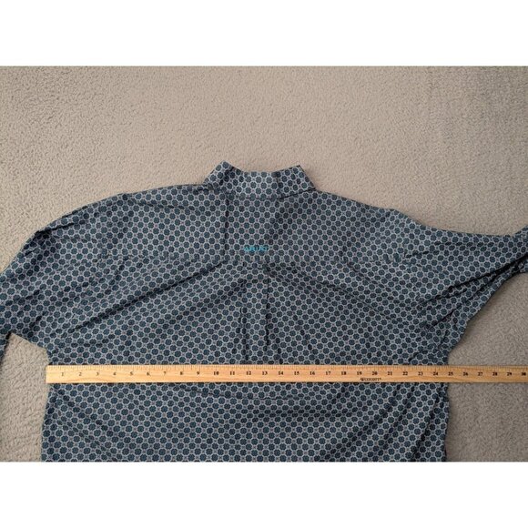 Ariat Long Sleeve Button Shirt Mens Large Horseshoes Geometric Pattern Print - Picture 9 of 16